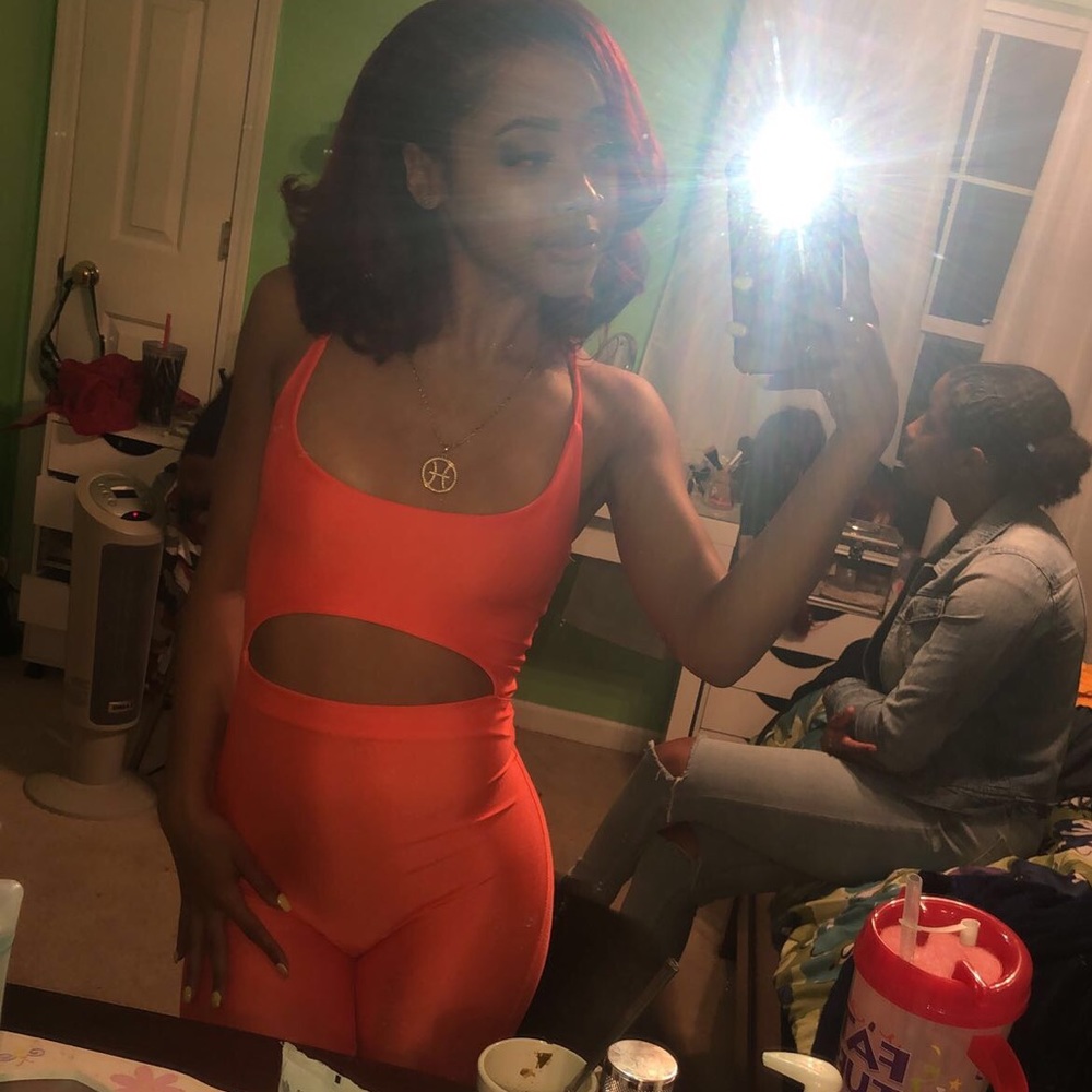Orange Spandex Romper🧡🧡